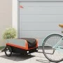 Black and orange iron bicycle trailer 45 kg by , Bicycle trailers - Ref: Foro24-94040, Price: 86,95 €, Discount: %