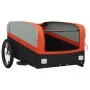 Schwarz-orangefarbener Fahrradanhänger aus Eisen, 45 kg von , Fahrradanhänger - Ref: Foro24-94040, Preis: 88,45 €, Rabatt: %