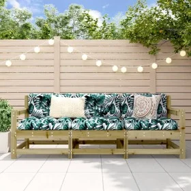 Garden furniture set 3 pieces impregnated pine wood by , Modular outdoor sofas - Ref: Foro24-825533, Price: 168,92 €, Discoun...