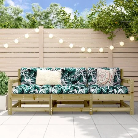Garden furniture set 3 pieces impregnated pine wood by , Modular outdoor sofas - Ref: Foro24-825533, Price: 168,92 €, Discoun...