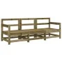 Garden furniture set 3 pieces impregnated pine wood by , Modular outdoor sofas - Ref: Foro24-825533, Price: 168,92 €, Discoun...