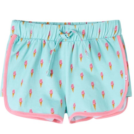 Children's shorts with light mint drawstring 128 by , kids pants - Ref: Foro24-11407, Price: 10,68 €, Discount: %