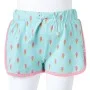 Pantalones cortos infantiles con cordón menta claro 128 de , Pantalones de niños - Ref: Foro24-11407, Precio: 10,59 €, Descue...