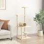 Katzenkratzbaum mit cremefarbenen Sisalstämmen, 136 cm von , Katzenmöbel - Ref: Foro24-172091, Preis: 48,74 €, Rabatt: %
