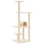 Katzenkratzbaum mit cremefarbenen Sisalstämmen, 136 cm von , Katzenmöbel - Ref: Foro24-172091, Preis: 48,74 €, Rabatt: %