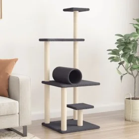 Cat scratching post with dark gray sisal posts 136 cm by , Cat furniture - Ref: Foro24-172093, Price: 48,04 €, Discount: %
