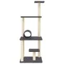 Rascador para gatos con postes de sisal gris oscuro 136 cm de , Mobiliario para gatos - Ref: Foro24-172093, Precio: 48,04 €, ...