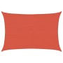 Toldo de vela rectangular HDPE terracota 160 g/m² 3,5x5 m