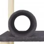 Rascador para gatos con postes de sisal gris oscuro 136 cm de , Mobiliario para gatos - Ref: Foro24-172093, Precio: 48,04 €, ...