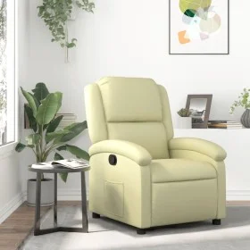 Cremefarbener Relaxsessel aus echtem Leder von , Sessel - Ref: Foro24-371791, Preis: 307,84 €, Rabatt: %