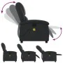 Black Genuine Leather Massage Recliner by , Armchairs - Ref: Foro24-371793, Price: 306,38 €, Discount: %