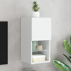 TV-Schrank mit LED-Leuchten weiß 30,5x30x60 cm von , TV-Möbel - Ref: Foro24-836987, Preis: 40,35 €, Rabatt: %