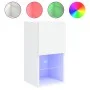 TV cabinet with LED lights white 30.5x30x60 cm by , TV Furniture - Ref: Foro24-836987, Price: 40,29 €, Discount: %