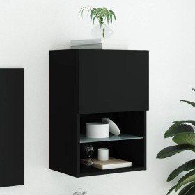 Mueble para TV con luces LED negro 40,5x30x60 cm de , Muebles TV - Ref: Foro24-837031, Precio: 43,67 €, Descuento: %