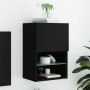 TV-Schrank mit LED-Leuchten schwarz 40,5x30x60 cm von , TV-Möbel - Ref: Foro24-837031, Preis: 43,67 €, Rabatt: %