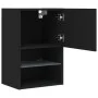 TV-Schrank mit LED-Leuchten schwarz 40,5x30x60 cm von , TV-Möbel - Ref: Foro24-837031, Preis: 43,05 €, Rabatt: %