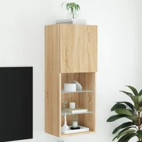TV-Schrank mit LED-Leuchten Sonoma-Eiche 40,5x30x102 cm von , TV-Möbel - Ref: Foro24-837059, Preis: 55,41 €, Rabatt: %