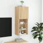 TV-Schrank mit LED-Leuchten Sonoma-Eiche 40,5x30x102 cm von , TV-Möbel - Ref: Foro24-837059, Preis: 57,49 €, Rabatt: %
