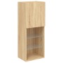 TV-Schrank mit LED-Leuchten Sonoma-Eiche 40,5x30x102 cm von , TV-Möbel - Ref: Foro24-837059, Preis: 57,49 €, Rabatt: %