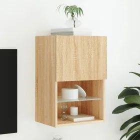 Mueble para TV con luces LED roble Sonoma 40,5x30x60 cm de , Muebles TV - Ref: Foro24-837033, Precio: 40,03 €, Descuento: %