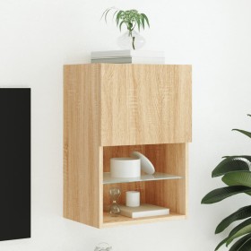TV-Schrank mit LED-Leuchten Sonoma-Eiche 40,5x30x60 cm von , TV-Möbel - Ref: Foro24-837033, Preis: 40,47 €, Rabatt: %