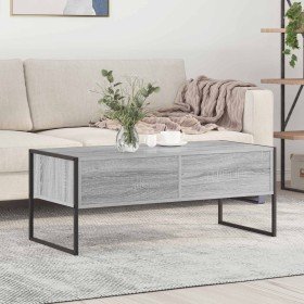 Mesa de Café Gris Sonoma 100 x 46 x 40 cm Madera contrachapada en Mesas de centro | Comprar online en Foro24
