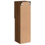 TV-Schrank mit LED-Leuchten, braune Eiche, 30,5 x 30 x 102 cm von , TV-Möbel - Ref: Foro24-837027, Preis: 60,89 €, Rabatt: %