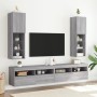 TV-Schrank mit LED-Leuchten Sonomagrau 30,5x30x102 cm von , TV-Möbel - Ref: Foro24-837025, Preis: 64,40 €, Rabatt: %