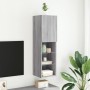 TV-Schrank mit LED-Leuchten Sonomagrau 30,5x30x102 cm von , TV-Möbel - Ref: Foro24-837025, Preis: 64,40 €, Rabatt: %