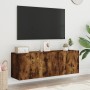 Muebles para TV de pared 2 unidades roble ahumado 60x30x41 cm de , Muebles TV - Ref: Foro24-836947, Precio: 65,32 €, Descuent...