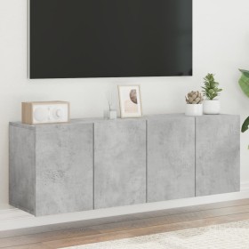 Wall TV cabinets 2 units concrete gray 60x30x41 cm by , TV Furniture - Ref: Foro24-836945, Price: 65,40 €, Discount: %