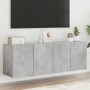 Wand-TV-Schränke 2 Einheiten betongrau 60x30x41 cm von , TV-Möbel - Ref: Foro24-836945, Preis: 65,40 €, Rabatt: %