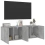 Muebles para TV de pared 2 unidades gris hormigón 60x30x41 cm de , Muebles TV - Ref: Foro24-836945, Precio: 64,44 €, Descuent...