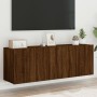 Wand-TV-Schränke, 2 Einheiten, braune Eiche, 60 x 30 x 41 cm von , TV-Möbel - Ref: Foro24-836951, Preis: 64,86 €, Rabatt: %