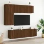 Wall TV cabinets 2 units brown oak 60x30x41 cm by , TV Furniture - Ref: Foro24-836951, Price: 62,16 €, Discount: %