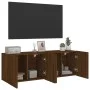 Wand-TV-Schränke, 2 Einheiten, braune Eiche, 60 x 30 x 41 cm von , TV-Möbel - Ref: Foro24-836951, Preis: 62,16 €, Rabatt: %