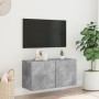 Concrete gray wall TV cabinet 80x30x41 cm by , TV Furniture - Ref: Foro24-836958, Price: 52,36 €, Discount: %