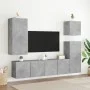 Concrete gray wall TV cabinet 80x30x41 cm by , TV Furniture - Ref: Foro24-836958, Price: 51,53 €, Discount: %