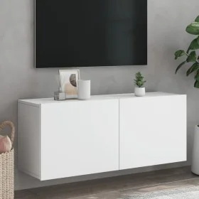 Weißer TV-Wandschrank 100x30x41 cm von , TV-Möbel - Ref: Foro24-836966, Preis: 68,91 €, Rabatt: %