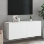 Mueble para TV de pared blanco 100x30x41 cm de , Muebles TV - Ref: Foro24-836966, Precio: 68,57 €, Descuento: %