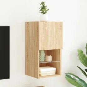 Mueble para TV con luces LED roble Sonoma 30,5x30x60 cm de , Muebles TV - Ref: Foro24-836991, Precio: 39,97 €, Descuento: %
