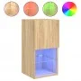 TV cabinet with LED lights Sonoma oak 30.5x30x60 cm by , TV Furniture - Ref: Foro24-836991, Price: 39,97 €, Discount: %