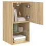 TV cabinet with LED lights Sonoma oak 30.5x30x60 cm by , TV Furniture - Ref: Foro24-836991, Price: 39,97 €, Discount: %