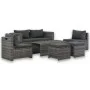 6-piece garden lounge set with gray synthetic rattan cushions by vidaXL, Garden sets - Ref: Foro24-44722, Price: 574,07 €, Di...