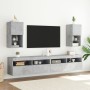 Betongrauer TV-Schrank mit LED-Leuchten 30,5x30x60 cm von , TV-Möbel - Ref: Foro24-836993, Preis: 44,64 €, Rabatt: %