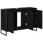 Gabinete de Baño con almacenamiento Roble Negro 90 x 30 x 60 cm en Tocadores de baño | Comprar online en Foro24