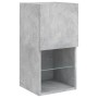 Betongrauer TV-Schrank mit LED-Leuchten 30,5x30x60 cm von , TV-Möbel - Ref: Foro24-836993, Preis: 44,64 €, Rabatt: %