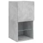 Concrete gray TV cabinet with LED lights 30.5x30x60 cm by , TV Furniture - Ref: Foro24-836993, Price: 43,97 €, Discount: %
