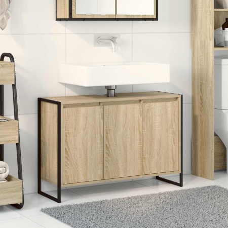 Gabinete de Baño Sonoma 90 x 30 x 60 cm Madera contrachapada en Tocadores de baño | Comprar online en Foro24