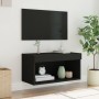 TV-Schrank mit LED-Leuchten schwarz 60x30x30 cm von , TV-Möbel - Ref: Foro24-837129, Preis: 45,23 €, Rabatt: %